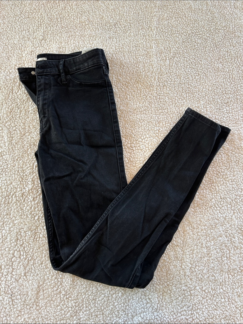 Hollister Black Women's Skinny Jeans - Size 5 Long